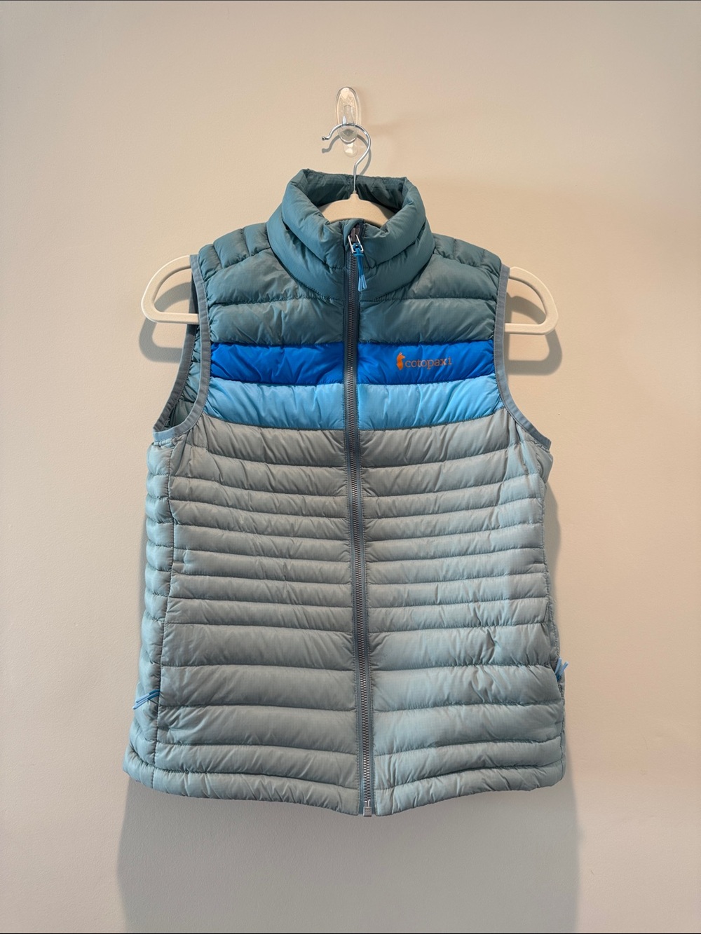 Cotopaxi Fuego Light Blue Quilted Puffer Vest with Blue Accent - XS